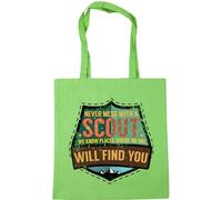 Hippowarehouse Never Mess with a Scout we Know Places Where No one Will find You Tote Shopping Gym Beach Bag 42cm x38cm, 10 litres