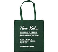 Hippowarehouse New rules One Don't pick up the phone Tote Shopping Gym Beach Bag 42cm x38cm, 10 litres