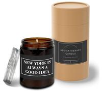Hippowarehouse New York is Always a Good idea Candle Aromatherapy 40hr Scented Gift Set Anxiety Relief Sleep Vegan 200g R