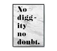 Hippowarehouse No diggity no doubt Printed Poster A3 Wall Art Design Classroom Room Gym Office Décor