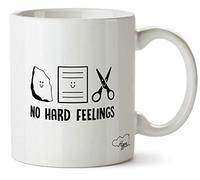 Hippowarehouse No Hard Feelings Rock Paper Scissors Printed Mug Cup Ceramic 10oz