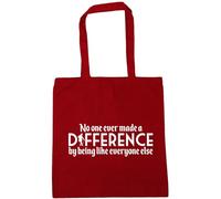 Hippowarehouse No one ever made a difference by being like everyone else Tote Shopping Gym Beach Bag 42cm x38cm, 10 litres