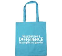 Hippowarehouse No one ever made a difference by being like everyone else Tote Shopping Gym Beach Bag 42cm x38cm, 10 litres