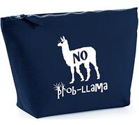 Hippowarehouse No Prob-Llama printed make up cosmetic wash bag 18x19x9cm