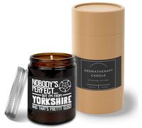 Hippowarehouse Nobody's Perfect But I'm from Yorkshire and That's Pretty Close Candle Aromatherapy 40hr Scented Gift Set Anxiety Relief Sleep Vegan 200g YP