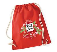 Hippowarehouse Normal Aint my Jam - Cute Strawberry Drawstring Cotton School Gym Bag 37cm x 46cm, 12 litres