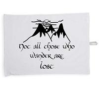 Hippowarehouse Not All Those Who Wander Are Lost Quote Tea Towel Eco Printed Dish Cloth Kitchen accessory 50cmx70cm 100% Cotton
