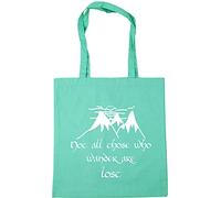 Hippowarehouse Not All Those Who Wander Are Lost Quote Tote Shopping Gym Beach Bag 42cm x38cm, 10 litres