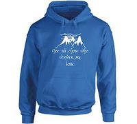 Hippowarehouse Not All Those Who Wander are Lost Quote Unisex Hoodie Hooded top (Specific Size Guide in Description) Sapphire Blue