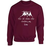 Hippowarehouse Not All Those Who Wander Are Lost Quote unisex jumper sweatshirt pullover (Specific size guide in description) Maroon