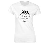 Hippowarehouse Not All Those Who Wander are Lost Quote Womens Fitted Short Sleeve t-Shirt (Specific Size Guide in Description) White