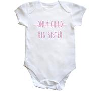 Hippowarehouse Not an only Child, Big Sister Baby Vest Bodysuit (Short Sleeve) Boys Girls White
