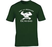 Hippowarehouse not an Ordinary Demi dad Unisex Short Sleeve t-Shirt (Specific Size Guide in Description) Forest Green