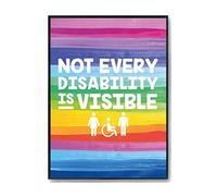 Hippowarehouse Not every disability is visible Printed Poster A3 Wall Art Design Classroom Room Gym Office Décor