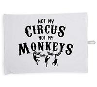 Hippowarehouse Not my circus not my monkeys Tea Towel Eco Printed Dish Cloth Kitchen accessory 50cmx70cm 100% Cotton