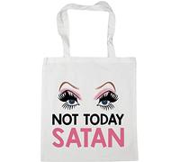 Hippowarehouse Not today Satan Bianca Tote Shopping Gym Beach Bag 42cm x38cm, 10 litres