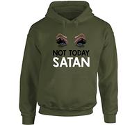 Hippowarehouse Not Today Satan Bianca Unisex Hoodie Hooded top (Specific Size Guide in Description)