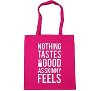 Hippowarehouse Nothing Tastes As Good As Skinny Feels Tote Shopping Gym Beach Bag 42cm x38cm, 10 litres