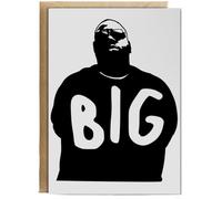 Hippowarehouse Notorious big Birthday Card A5 Personalised with envelope for him for her Funny Cards for Men and Women Blank inside option