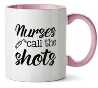 Hippowarehouse Nurses Call The Shots Printed Mug Various Colour Options Ceramic Cup Kitchenware 11oz