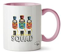 Hippowarehouse Nutcracker Christmas Squad Printed Mug Various Colour Options Ceramic Cup Kitchenware 11oz