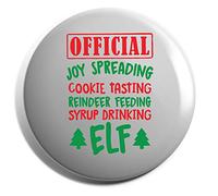 Hippowarehouse Official joy spreading cookie tasting elf Badge Various Sizes 38mm 50mm 75mm