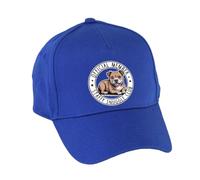 Hippowarehouse Official Member Staffy Snuggle Club Premium Printed 5 Panel Baseball Cap hat OneSize Adults Royal Blue