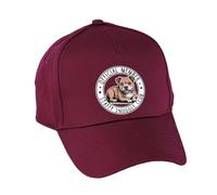 Hippowarehouse Official Member Staffy Snuggle Club Premium Printed 5 Panel Baseball Cap hat OneSize Adults Burgundy