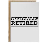 Hippowarehouse Officially retired Birthday Card A5 Personalised with envelope for him for her Funny Cards for Men and Women Blank inside option