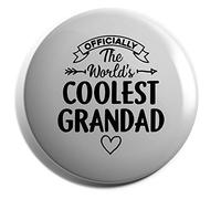 Hippowarehouse Officially the World's coolest Grandad Badge Pin 25mm