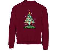 Hippowarehouse Oh Chemistree periodic table kids children's unisex jumper sweatshirt pullover Maroon