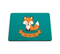 Hippowarehouse Oh For Fox Sake printed mouse mat pad accessory black rubber base 240mm x 190mm x 60mm