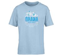 Hippowarehouse Ohana Means Family. Family Means Nobody Gets Left Behind Or Forgotten Kids Children's Short Sleeve t-Shirt Light Blue