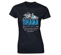 Hippowarehouse Ohana Means Family. Family Means Nobody Gets Left Behind Or Forgotten Womens Fitted Short Sleeve t-Shirt (Specific Size Guide in Description) Black