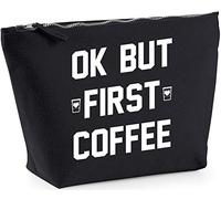 Hippowarehouse Ok but first coffee printed make up cosmetic wash bag 18x19x9cm