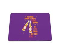 Hippowarehouse old enough to know all about sensible drinking but young enough not to give a toss printed mouse mat pad accessory black rubber base 240mm x 190mm x 60mm