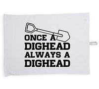Hippowarehouse Once a dighead always a dighead Tea Towel Eco Printed Dish Cloth Kitchen accessory 50cmx70cm 100% Cotton