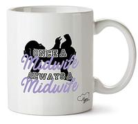 Hippowarehouse Once A Midwife Always A Midwife Printed Mug Cup Ceramic 10oz