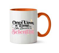 Hippowarehouse Once Upon a Time… She Became a Scientist Printed Mug Various Colour Options Ceramic Cup Kitchenware 11oz