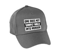 Hippowarehouse One Does not Simply Walk into Mordor Premium Printed 5 Panel Baseball Cap hat OneSize Adults Grey