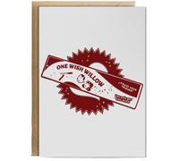 Hippowarehouse One wish willow Personalised Card A5 with envelope for him for her Funny Cards for Men and Women Blank inside option