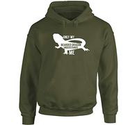 Hippowarehouse Only My Bearded Dragon understands me Unisex Hoodie Hooded top (Specific Size Guide in Description) Olive Green