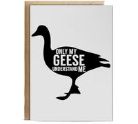 Hippowarehouse Only my geese understand me Birthday Card A5 Personalised with envelope for him for her Funny Cards for Men and Women Blank inside option