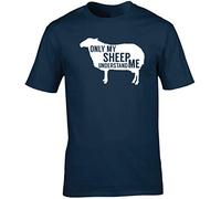 Hippowarehouse Only My Sheep Understand me Unisex Short Sleeve t-Shirt (Specific Size Guide in Description) Navy Blue
