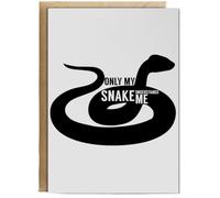 Hippowarehouse Only my snake understands me Birthday Card A5 Personalised with envelope for him for her Funny Cards for Men and Women Blank inside option
