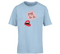 Hippowarehouse Ooh la la Kids Children's Short Sleeve t-Shirt Light Blue