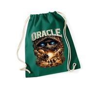 Hippowarehouse Oracle Science Fiction Desert Inspired Epic Fantasy Hooded Blue Eyed Figure Drawstring Cotton School Gym Bag 37cm x 46cm, 12 litres