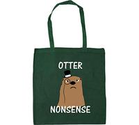 Hippowarehouse Otter nonsense Tote Shopping Gym Beach Bag 42cm x38cm, 10 litres
