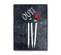 Hippowarehouse Out! Cricket Stumps Printed Poster A4 Wall Art Design Classroom Room Gym Office Décor