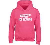 Hippowarehouse Out of My Way I'm Going Ice Skating Kids Children's Unisex Hoodie Hooded top Fuchsia Pink